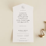 "Apropos" - Savvy Wedding Invitations in Au Lait by Design Lotus - Front Open
