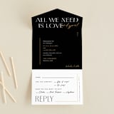 "love love love" - Savvy Wedding Invitations in Onyx by Robert and Stella - Front Open
