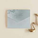 "Cascading Vine" - Savvy Wedding Invitations in Mist by Design Lotus - Closed