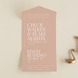 "Overlap" - Savvy Wedding Invitations in Terracotta by Kelly Schmidt - Front Open