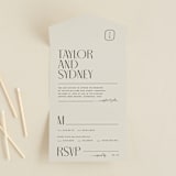 "Seraphina" - Savvy Wedding Invitations in Sand by Robert and Stella - Front Open