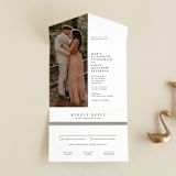 "Portrait" - Savvy Wedding Invitations in Platinum by Heather Schertzer - Front Open
