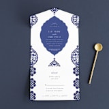 "Topkapi" - Savvy Wedding Invitations in Cobalt by Nazia Hyder - Front Open