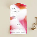 "Flamenco" - Savvy Wedding Invitations in Hibiscus by Catherine Culvenor - Front Open