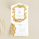 "Sparks" - Savvy Wedding Invitations in Sunshine by Corie Page - Front Open