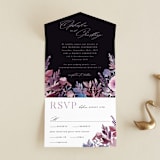 "Romantic Florals" - Savvy Wedding Invitations in Violet by Hooray Creative - Front Open