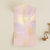 "Amanecer" - Savvy Wedding Invitations in Dawn by Tamara Hilje - Front Open