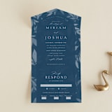 "Linen" - Savvy Wedding Invitations in Midnight by Ashley Rosenbaum - Front Open