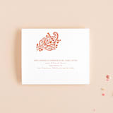 "Heritage Paisley" - Savvy Wedding Invitations in Tangerine by Kanika Mathur - FREE Recipient Addressing