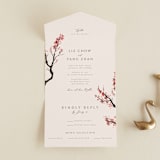 "Blossoms of Love" - Savvy Wedding Invitations in Champagne by frau brandt - Front Open