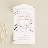 "Cherry Blossoms" - Savvy Wedding Invitations in Cherry Blossom by Stephanie Hawkes - Front Open