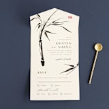 "Bambusa" - Savvy Wedding Invitations in Almond by Anastasia Makarova - Front Open
