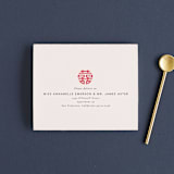 "Happy in Love" - Savvy Wedding Invitations in Cream by Inkblot Design - FREE Recipient Addressing