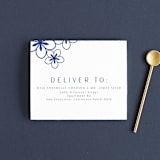 "two toned" - Savvy Wedding Invitations in Marseille Bleu by Deborah Chou - FREE Recipient Addressing