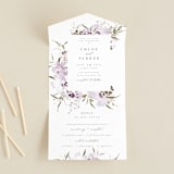 "Meadow Burst" - Savvy Wedding Invitations in Lilac by Grace Kreinbrink - Front Open