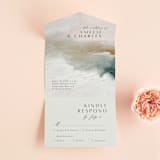 "Sunset Waves" - Savvy Wedding Invitations in Marine by Nicoletta Savod - Front Open