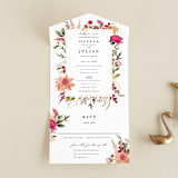 "Lush" - Savvy Wedding Invitations in Magenta by Susan Moyal - Front Open