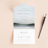 "Calm Water" - Savvy Wedding Invitations in Sky by Nicole Walsh - Front Open