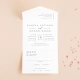 "Sector" - Savvy Wedding Invitations in Snow by Kaydi Bishop - Front Open