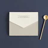"Linen and Cloth" - Savvy Wedding Invitations in Almond by Peony Rose Design - Closed