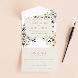 "Swept Away" - Savvy Wedding Invitations in Petal by Leah Bisch - Front Open