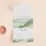 "The Vow" - Savvy Wedding Invitations in Meadow by Elly - Front Open