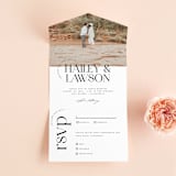 "Photographie" - Savvy Wedding Invitations in Noir by Christie Garcia - Front Open
