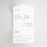 "Signed" - Savvy Wedding Invitations in Cloud by JoAnn Jinks - Front Open