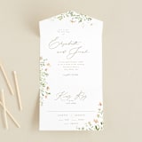 "Brynn" - Savvy Wedding Invitations in Toffee by Everett Paper Goods - Front Open