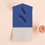 "Centro" - Savvy Wedding Invitations in Marseille Bleu by Up Up Creative - Front Open