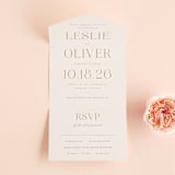"Understated Elegance" - Savvy Wedding Invitations in Buttercream by Brandy Folse - Front Open