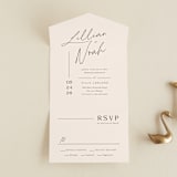 "Modern Aligned" - Savvy Wedding Invitations in Creampuff by Carolyn MacLaren - Front Open