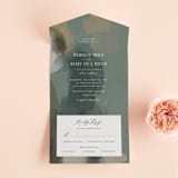 "Verdant" - Savvy Wedding Invitations in Moss by Nicoletta Savod - Front Open
