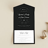 "schiacciata" - Savvy Wedding Invitations in Black Dahlia by chocomocacino - Front Open