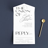 "Union Stack" - Savvy Wedding Invitations in Diamond by Jessica Corliss - Front Open