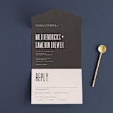 "Film" - Savvy Wedding Invitations in Coffee by JoAnn Jinks - Front Open