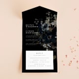 "Vintage Botanical" - Savvy Wedding Invitations in Midnight by Grace Kreinbrink - Front Open
