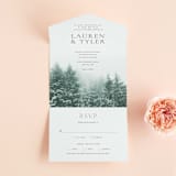 "winter's edge" - Savvy Wedding Invitations in Alpine by Eric Clegg - Front Open