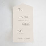 "Corner" - Savvy Wedding Invitations in Linen by Kelly Schmidt - Front Open