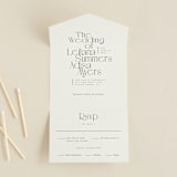 "Cadence" - Savvy Wedding Invitations in Ivory by Jennifer Wick - Front Open