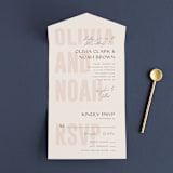 "Salted" - Savvy Wedding Invitations in Blush by Pixel and Hank - Front Open