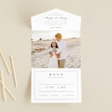 "Minimalist Photo" - Savvy Wedding Invitations in Ivory by Nicole Walsh - Front Open