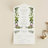 "Tropical garden" - Savvy Wedding Invitations in Lime by Elly - Front Open