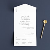 "Aligning" - Savvy Wedding Invitations in Tuxedo by Genna Blackburn - Front Open