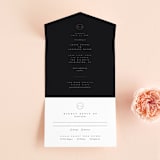 "refined" - Savvy Wedding Invitations in Black Tie by Laura Hamm - Front Open