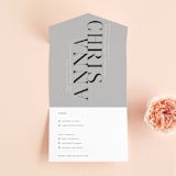 "Show" - Savvy Wedding Invitations in Dove Gray by Up Up Creative - Front Open