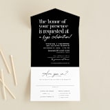 "A formal request" - Savvy Wedding Invitations in Jet by Lea Delaveris - Front Open