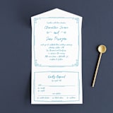 "darby" - Savvy Wedding Invitations in Azure by Kelly Watkins - Front Open