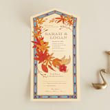 "Fall in Love" - Savvy Wedding Invitations in Autumn by Morgan Ramberg - Front Open