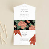 "Kota" - Savvy Wedding Invitations in Onyx by Nazia Hyder - Front Open